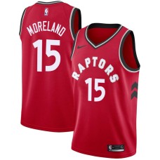 Toronto Raptors #15 Eric Moreland Jersey -Red