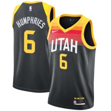 Utah Jazz #6 Jay Humphries Jersey -Black 2021-2022 City