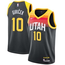 Utah Jazz #10 Gordan Giricek Jersey -Black 2021-2022 City