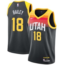 Utah Jazz #18 Gus Bailey Jersey -Black 2021-2022 City