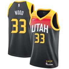 Utah Jazz #33 Howard Wood Jersey -Black 2021-2022 City