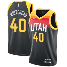 Utah Jazz #40 Jerome Whitehead Jersey -Black 2021-2022 City