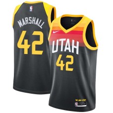 Utah Jazz #42 Donyell Marshall Jersey -Black 2021-2022 City