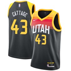 Utah Jazz #43 Bobby Cattage Jersey -Black 2021-2022 City