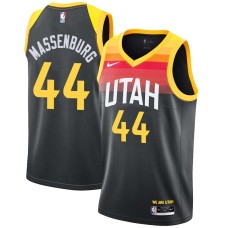 Utah Jazz #44 Tony Massenburg Jersey -Black 2021-2022 City