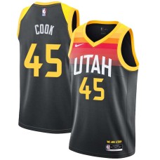 Utah Jazz #45 Jeff Cook Jersey -Black 2021-2022 City