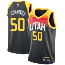 Utah Jazz #50 Pat Cummings Jersey -Black 2021-2022 City