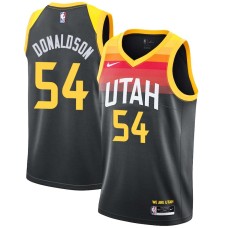 Utah Jazz #54 James Donaldson Jersey -Black 2021-2022 City