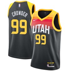 Utah Jazz #99 Jae Crowder Jersey -Black 2021-2022 City