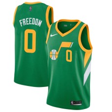 Utah Jazz #0 Enes Freedom Jersey -Green 2020-2021 Earned