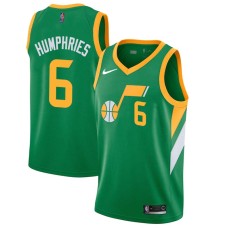 Utah Jazz #6 Jay Humphries Jersey -Green 2020-2021 Earned