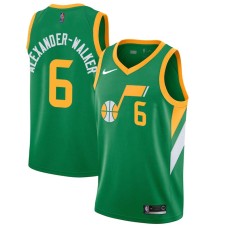 Utah Jazz #6 Nickeil Alexander-Walker Jersey -Green 2020-2021 Earned