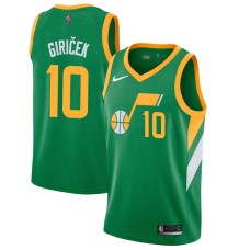 Utah Jazz #10 Gordan Giricek Jersey -Green 2020-2021 Earned