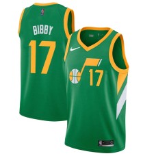 Utah Jazz #17 Henry Bibby Jersey -Green 2020-2021 Earned