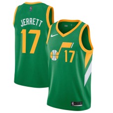 Utah Jazz #17 Grant Jerrett Jersey -Green 2020-2021 Earned