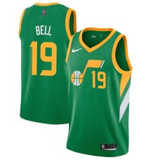 Utah Jazz #19 Raja Bell Jersey -Green 2020-2021 Earned