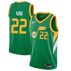 Utah Jazz #22 Bernard King Jersey -Green 2020-2021 Earned