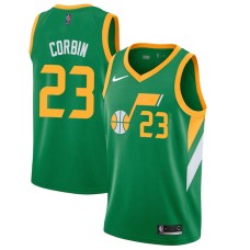 Utah Jazz #23 Tyrone Corbin Jersey -Green 2020-2021 Earned