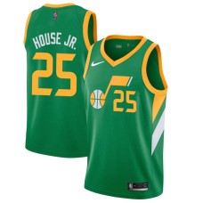 Utah Jazz #25 Danuel House Jr Jersey -Green 2020-2021 Earned