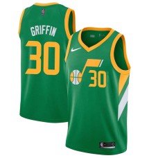 Utah Jazz #30 Paul Griffin Jersey -Green 2020-2021 Earned