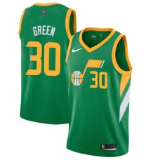 Utah Jazz #30 Sean Green Jersey -Green 2020-2021 Earned