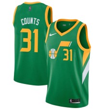 Utah Jazz #31 Mel Counts Jersey -Green 2020-2021 Earned