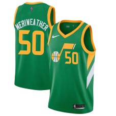 Utah Jazz #50 Joe Meriweather Jersey -Green 2020-2021 Earned