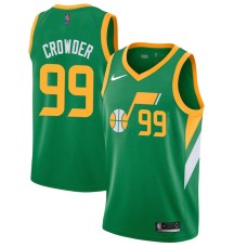 Utah Jazz #99 Jae Crowder Jersey -Green 2020-2021 Earned