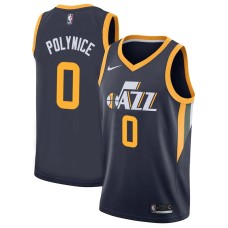 Utah Jazz #0 Olden Polynice Jersey -Navy