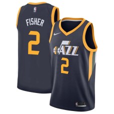 Utah Jazz #2 Derek Fisher Jersey -Navy