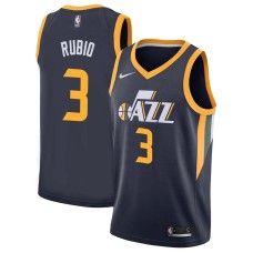 Utah Jazz #3 Ricky Rubio Jersey -Navy