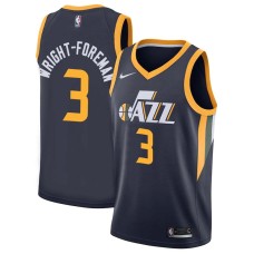 Utah Jazz #3 Justin Wright-Foreman Jersey -Navy