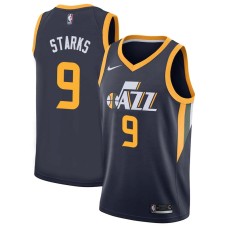 Utah Jazz #9 John Starks Jersey -Navy