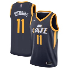 Utah Jazz #11 Andris Biedrins Jersey -Navy