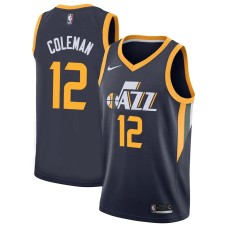 Utah Jazz #12 EC Coleman Jersey -Navy