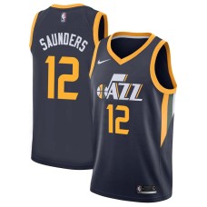 Utah Jazz #12 Fred Saunders Jersey -Navy