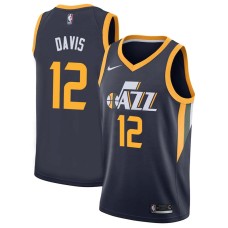 Utah Jazz #12 Brad Davis Jersey -Navy