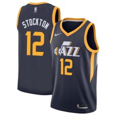 Utah Jazz #12 John Stockton Jersey -Navy