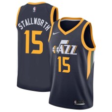 Utah Jazz #15 Bud Stallworth Jersey -Navy