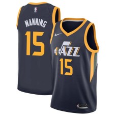 Utah Jazz #15 Danny Manning Jersey -Navy