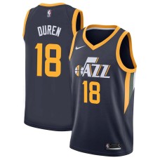 Utah Jazz #18 John Duren Jersey -Navy