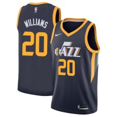 Utah Jazz #20 Duck Williams Jersey -Navy