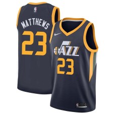 Utah Jazz #23 Wesley Matthews Jersey -Navy