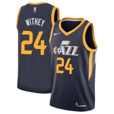 Utah Jazz #24 Jeff Withey Jersey -Navy