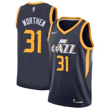 Utah Jazz #31 Sam Worthen Jersey -Navy