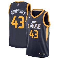 Utah Jazz #43 Kris Humphries Jersey -Navy