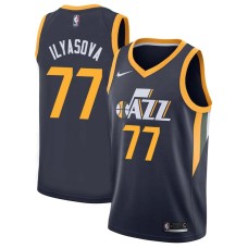 Utah Jazz #77 Ersan Ilyasova Jersey -Navy