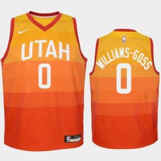 Utah Jazz #0 Nigel Williams-Goss Jersey -Orange 2017-2018 City