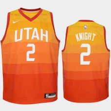 Utah Jazz #2 Brevin Knight Jersey -Orange 2017-2018 City