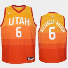 Utah Jazz #6 Nickeil Alexander-Walker Jersey -Orange 2017-2018 City